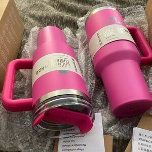 (2)  PCS STANLEY QUENCHER PROTOUR STRAW TUMBLER 40OZ VIOLET BLOSSOM